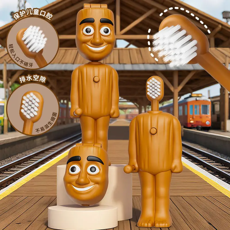 فرشاة أسنان الطالب AI الإيطالية Brainrot Tung أنيمي لينة النايلون الخشن فرشاة الأسنان السفر الكرتون لطيف مضحك فرشاة أسنان تبييض