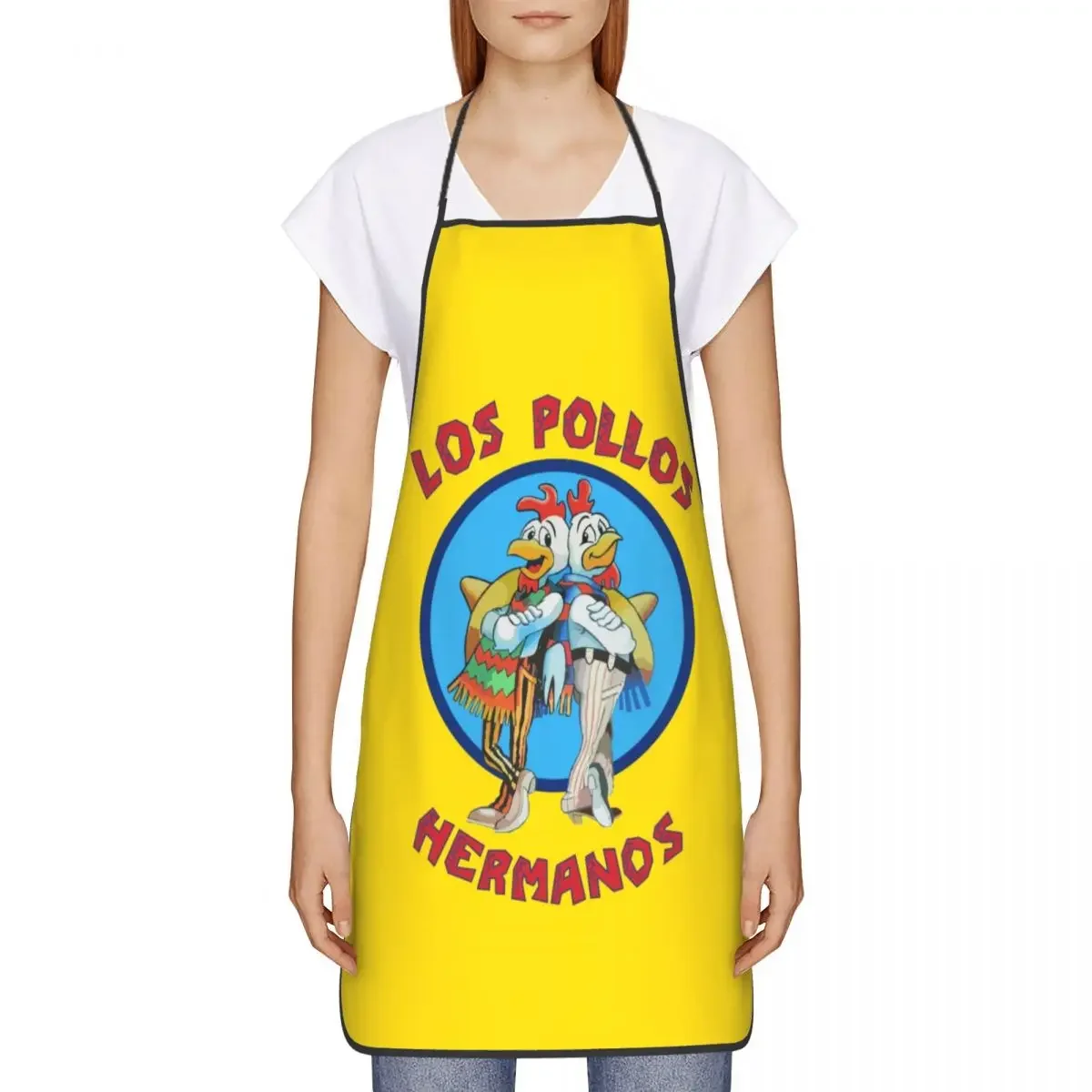 Babero personalizado Breaking Bad para hombres y mujeres, delantal de LOS POLLOS Hermanos para adultos, Chef de cocina, Tablier de cocina para hornear