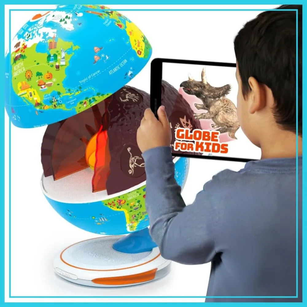 

Interactive Globe for Kids: Explore Earth's Surface, Fossils, Minerals & Core | STEM Toy with App | Ages 4-10