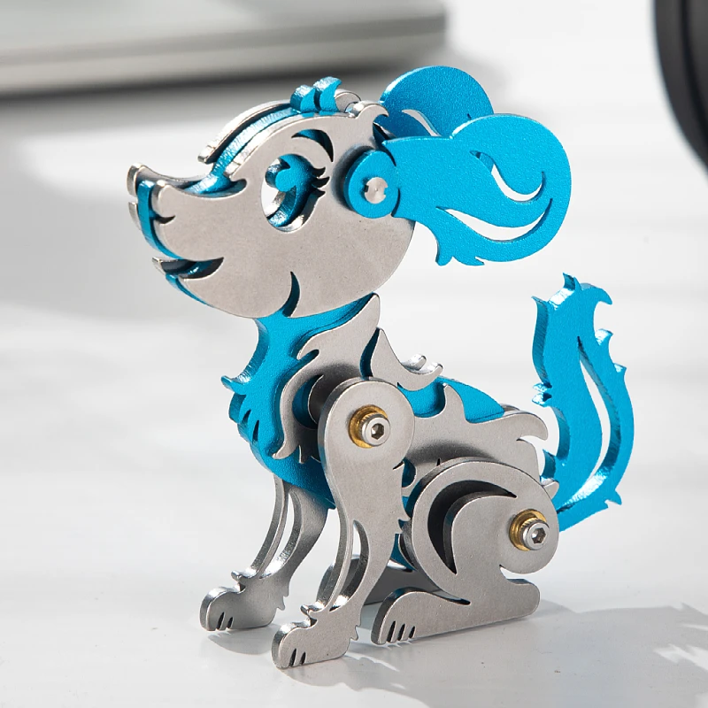 

MOKR Dog 3D Metal Jigsaw Puzzle Children's Toy DIY Handcrafted Assembly Model Christmas Birthday Gift Education and Training