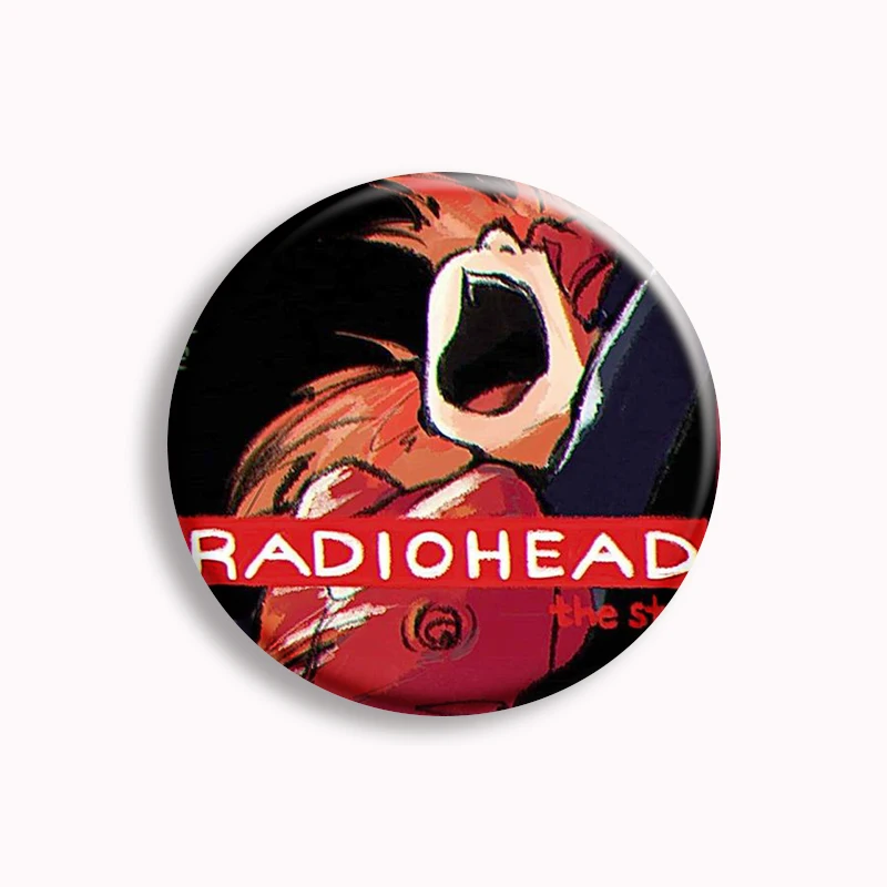 Radioheads Classic Band Funny Meme Button Pin Thom Yorke Album Cover Memes Brooch Badge Bag Decor Fans Collect Friends Gifts