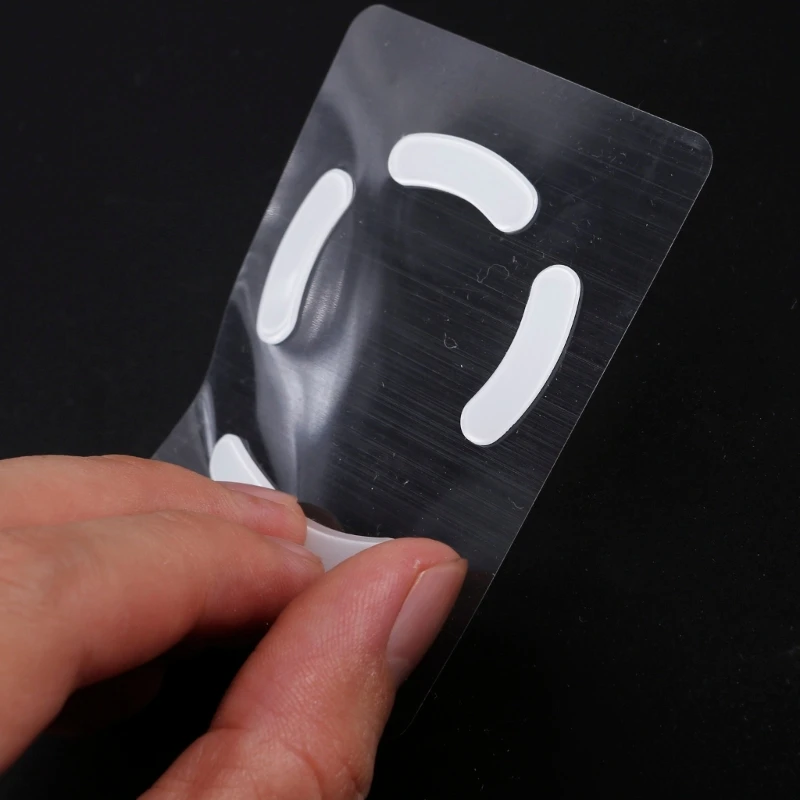 1Set Glass Mouse Feet Mouse Skates Sticker Pad Rounded Glides Curved Edges Replacement for GPro Wireless H8WD
