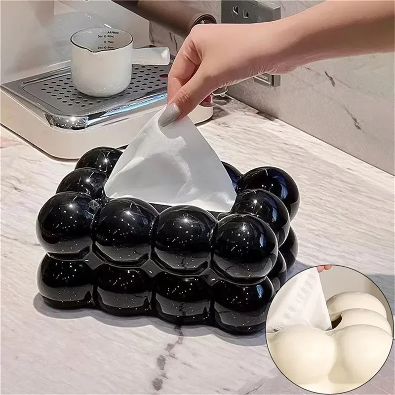 Bubble Shape Tissue Box Holder Living Room Tissue Case Cover Toilet Paper Dispenser Case Kitchen Napkin Holder Handkerchief Box