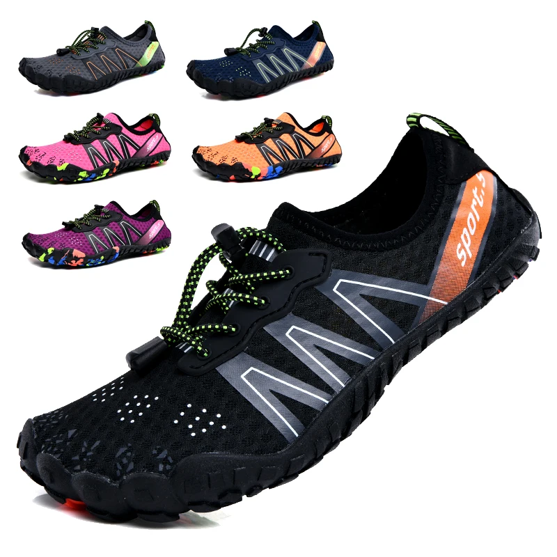 Men Water Shoes Women Non-Slip Five Finger Shoes Outdoor Wading Swimming Barefoot Sandals Aqua Shoes Quick Dry Sea Diving Shoes