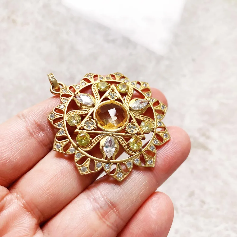 Anhänger Solar Plexus Chakra Neue Mode Glamour 925 Sterling Silber Sonnenschmuck Europa Stil Seele Geschenk für Frauen – Detail 8