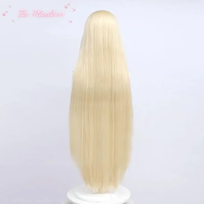 مخزون جديد في المخزون! أنيمي تشوبيتس تشي شعر مستعار تأثيري 125 سنتيمتر طويل مستقيم ضوء شعر مستعار الذهبي تشوبيتس تشي مقاومة للحرارة الألياف الباروكات قبعة