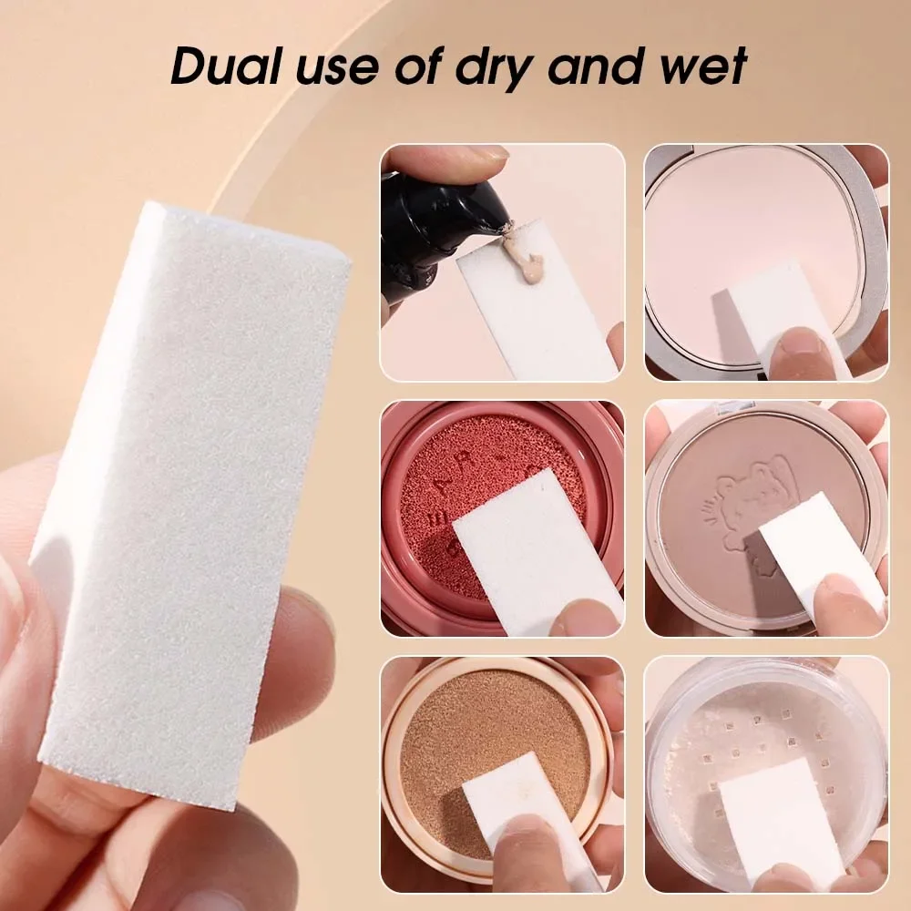 100 個の三角形のソフトメイクアップスポンジパフソフトスムーズフェイシャルファンデーションパウダーパフドライとウェットデュアル目的コンシーラークリームツール