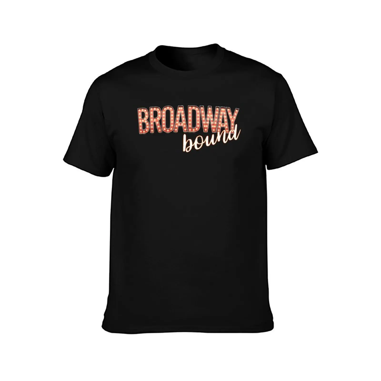 Broadway Bound Gift | Broadway Marquee Neon Lights T-Shirt, Summer Casual Cotton Tee, Oversized Streetwear Tops, 100% Cotton