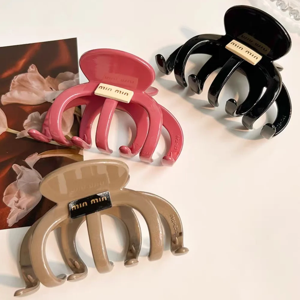 Nieuwe Vrouwen Extra Grote Haarklauw Clip Lief Meisje Hoofddeksels Retro Acryl Hoofdband Haai Clip Mode Haaraccessoires Voor Vrouwen