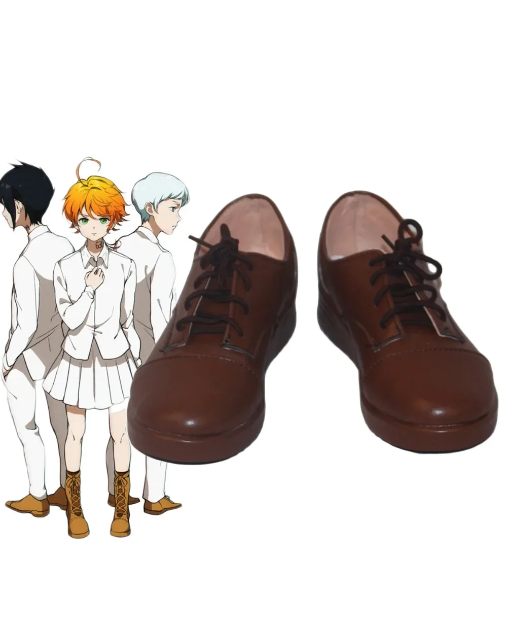 The Promised Neverland Isabella Ray Norman Cosplay Shoes Brown Boots Custom Made
