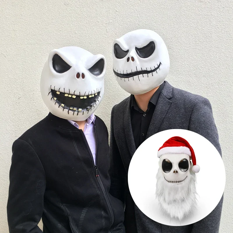 

The Nightmare Before Christmas Jack Skellington Cosplay Masks Movie Cartoon Figures Latex Headgear Prop Women Men Halloween Gift