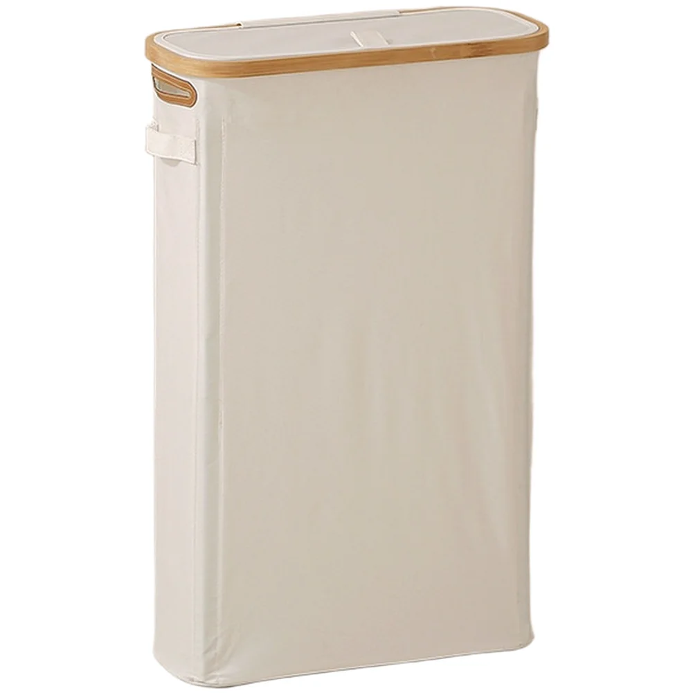 Storage Basket Foldable Design with Tissue Dispenser Lid Large Capacity Organizer and Dustproof Cover for Home Storage