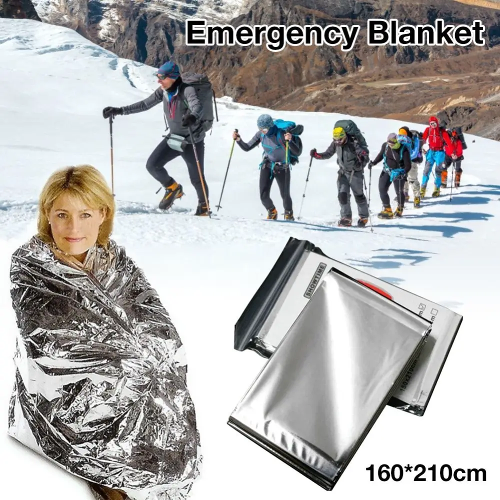 160*210CM Tear Resistant Hiking Survival First Aid Emergency Blanket Mat