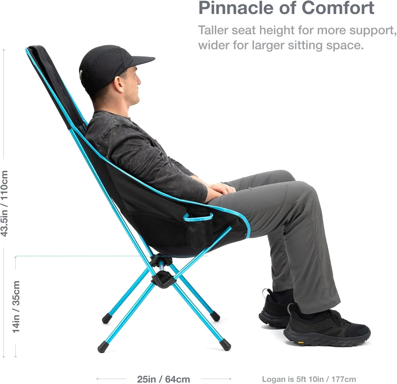 كرسي سافانا عالي الظهر قابل للطي