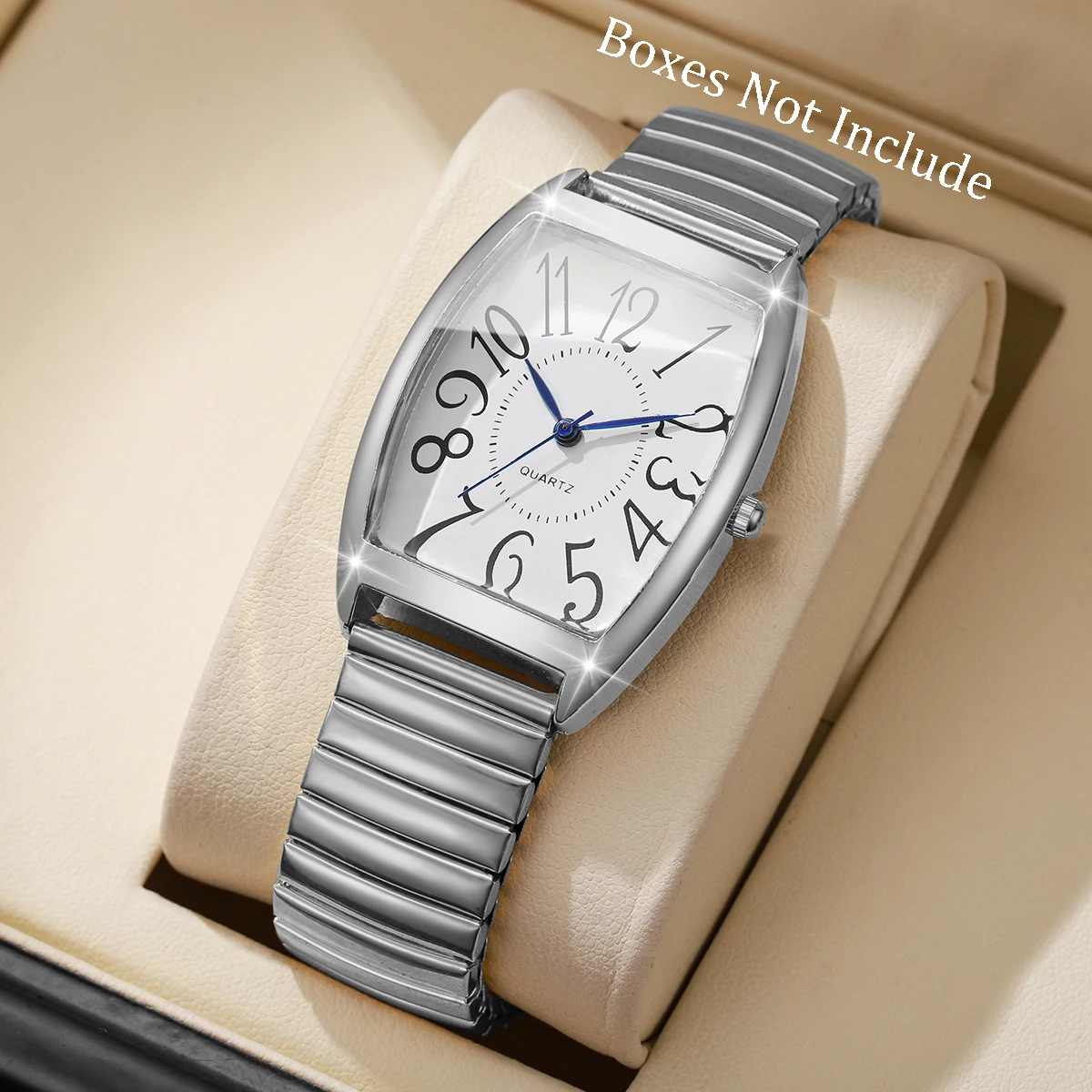 Fashion Arabic Dial Men Quartz Watches Luxury Elastic Band Wristwatch for Mens Clock Reloj Hombre(Without Box)
