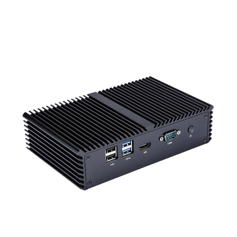 Qotom Mini PC 4 Lan Core I3 I5 I7 Opnsense Firewall Tanpa Kipas Mini PC Linux Ubuntu Server Komputer Q355G4