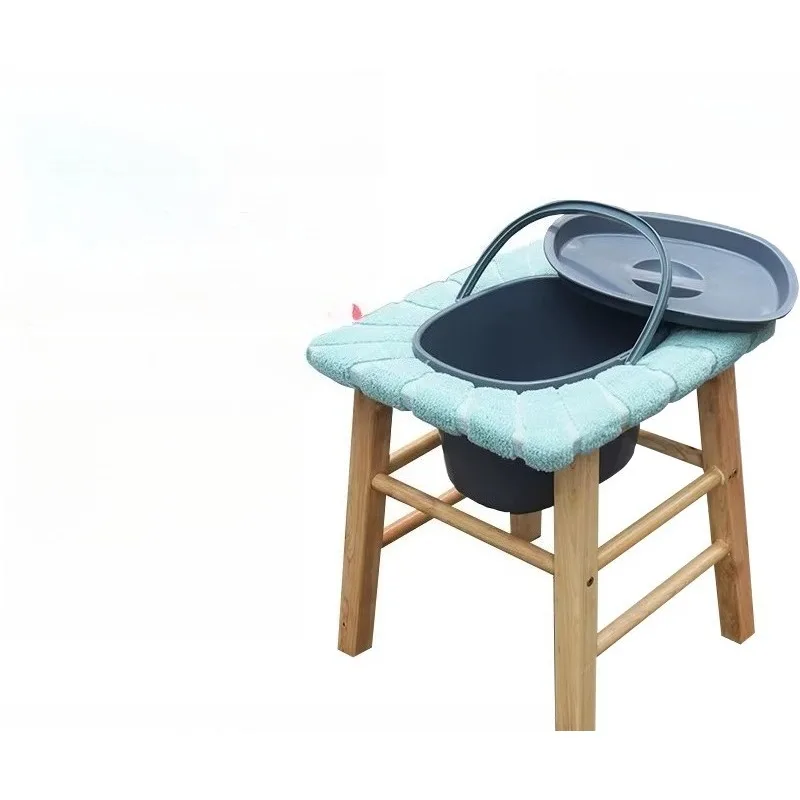 Solid Wood Raised Toilet Seat Squat to Sit Converter Chair with Armrests for Elderly Disabled Adjustable Bathroom Safety