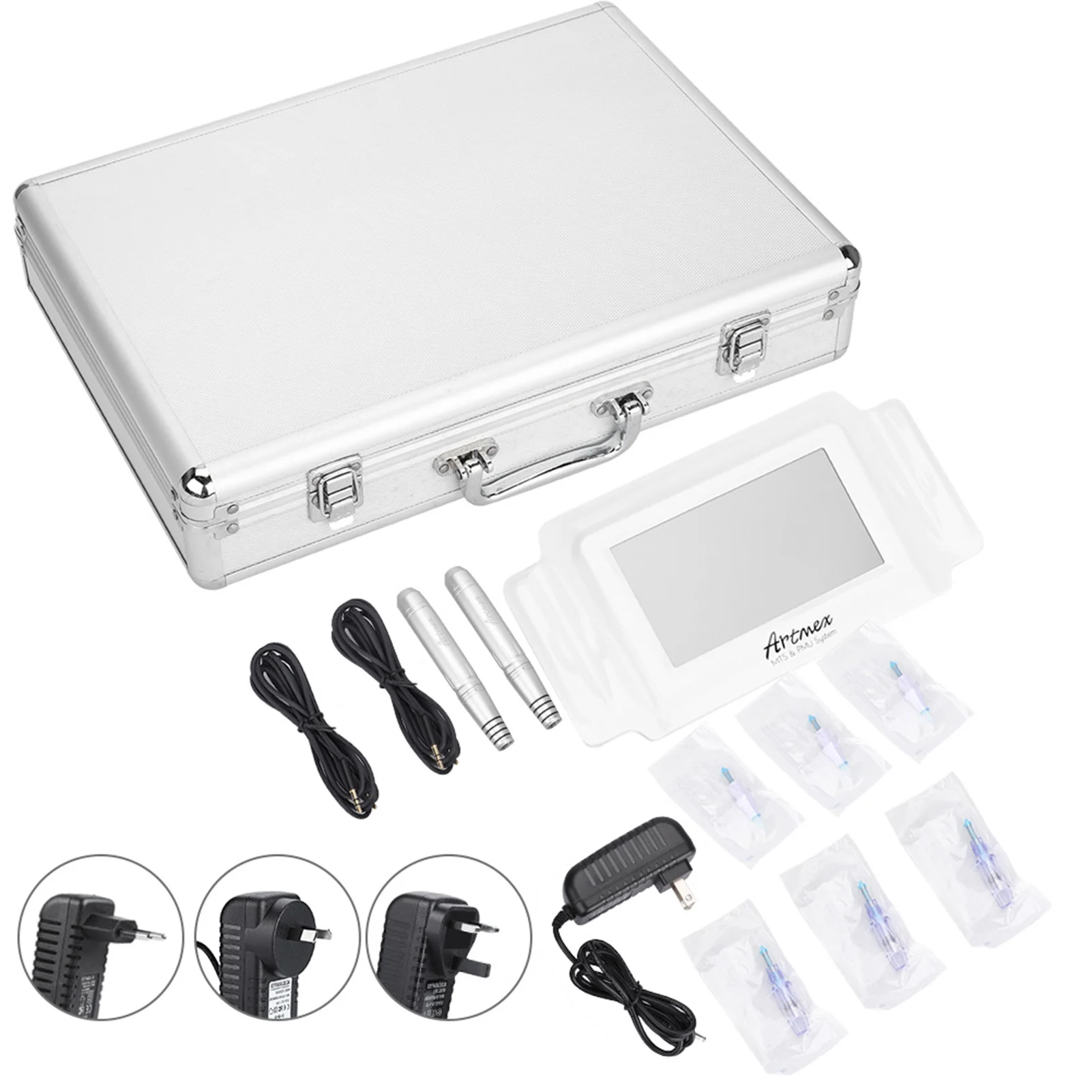 المحمولة آلة الوشم الحاجب 4 أنواع الحاجب الشفاه كحل الروتاري قلم الوشم آلة Microblading مجموعة أقلام الوشم