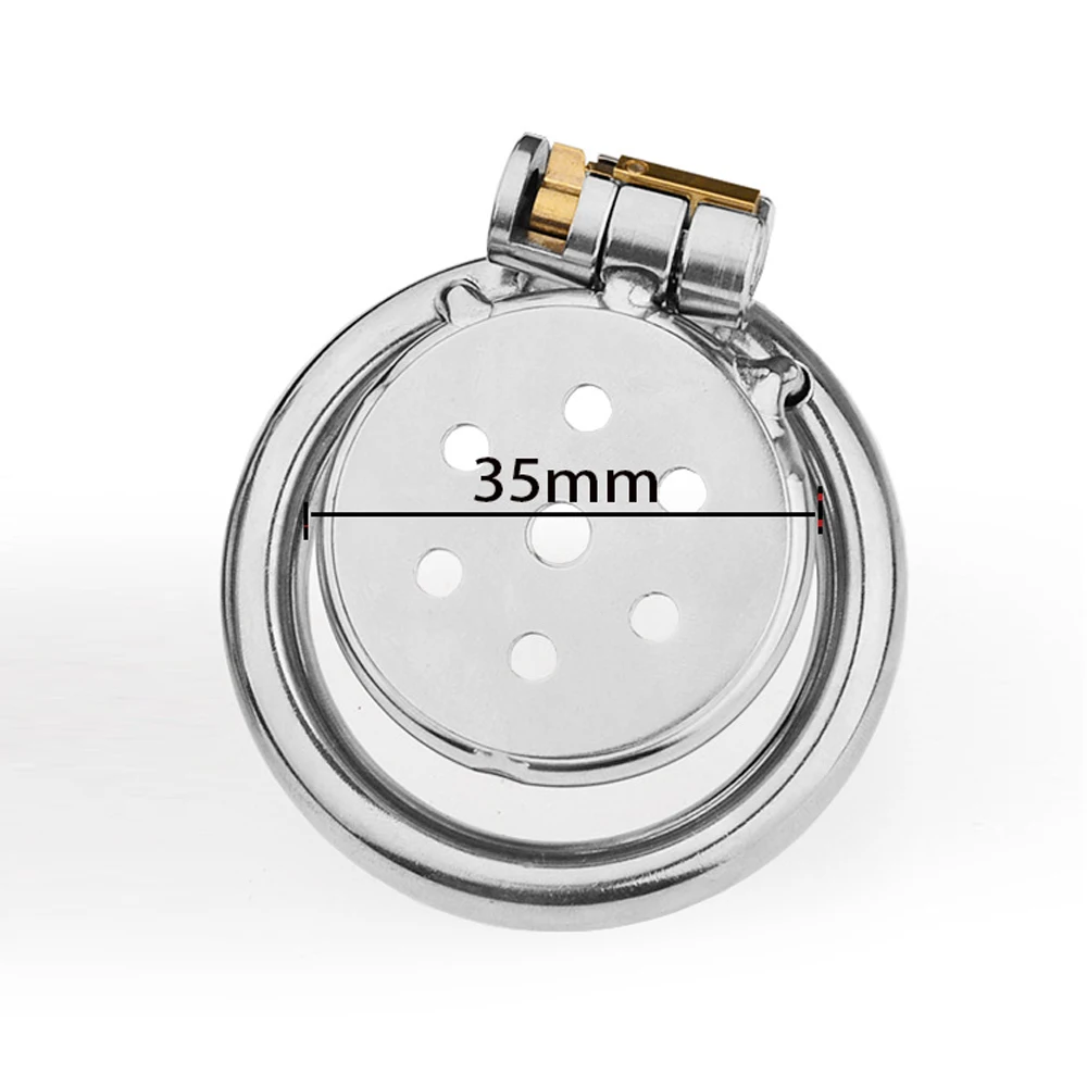 Male Slave Super Mini Chastity Cage Device Stainless Steel Penis Cage Cock Ring Chastity Lock Fetish Sex Toys For Men BDSM Sissy