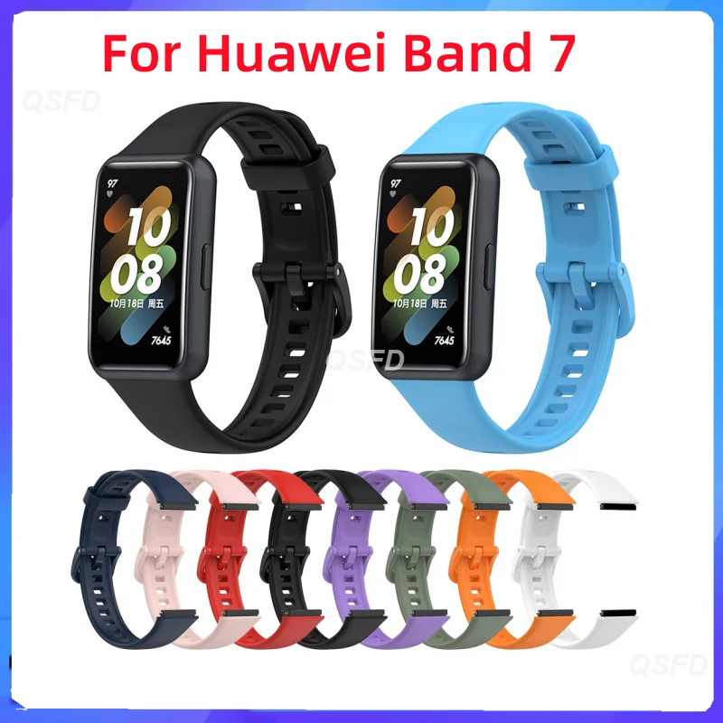 Correas de reloj para Huawei Band 7, repuesto de pulsera deportiva, correa de reloj colorida de TPU para Huawei Band 7, accesorios