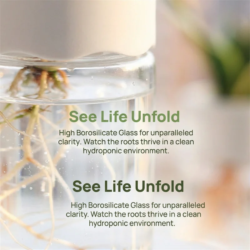 Mini Desktop Hydroponic Flower Pot for Indoor Soilless Cultivation Transparent Imitation Glass Creative Green Planting 1-2 Plant