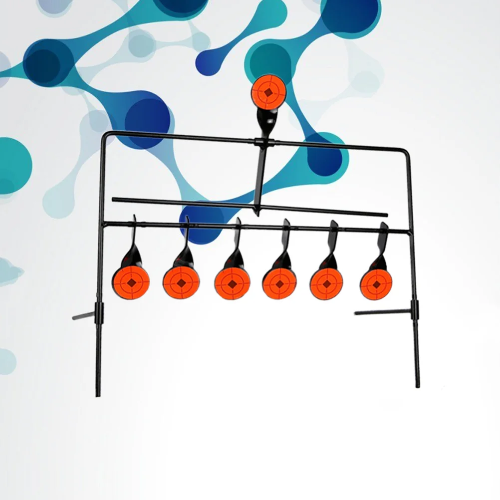 سبعة رؤوس إعادة ضبط تلقائي من الصلب ممارسة الرماية الهدف الصيد ممارسة لعبة في الهواء الطلق لتدريب مهارات التنسيق بين اليد والعين #3