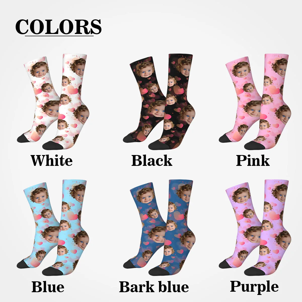 Custom avatar socks for men and women custom photo socks personalized picture socks photo socks personalized gifts view 2