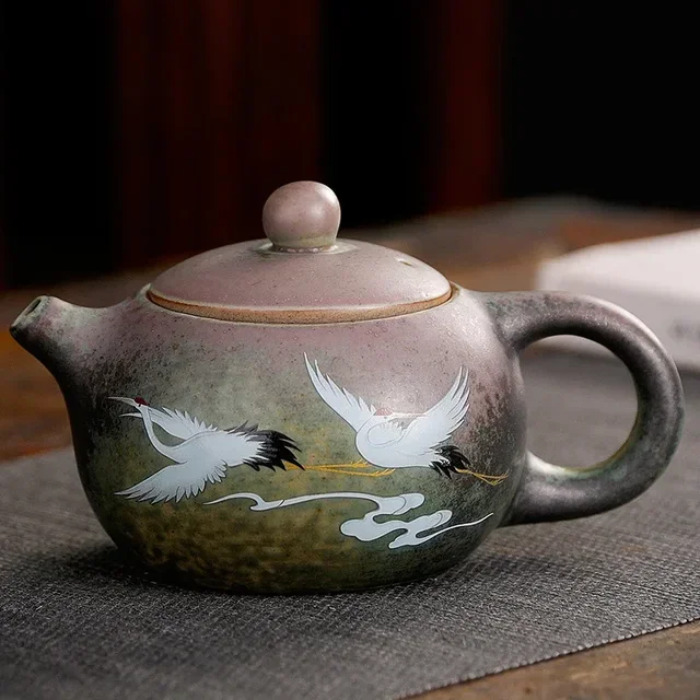 Vintage Kiln change ceramics Tea pot Chinese set porcelain teapot Oolong Handmade kettle Jingdezhen customization