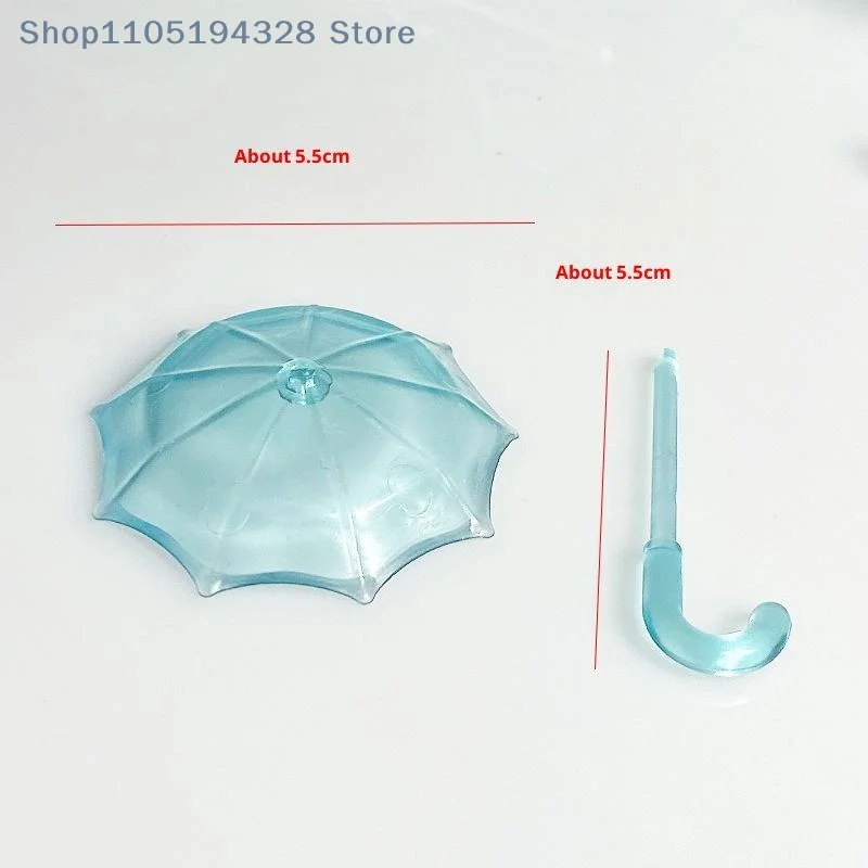 [YA] 1 stks poppenhuis meubelaccessoires transparant plastic mini-paraplu woondecoratie kinderspeelspeelgoed