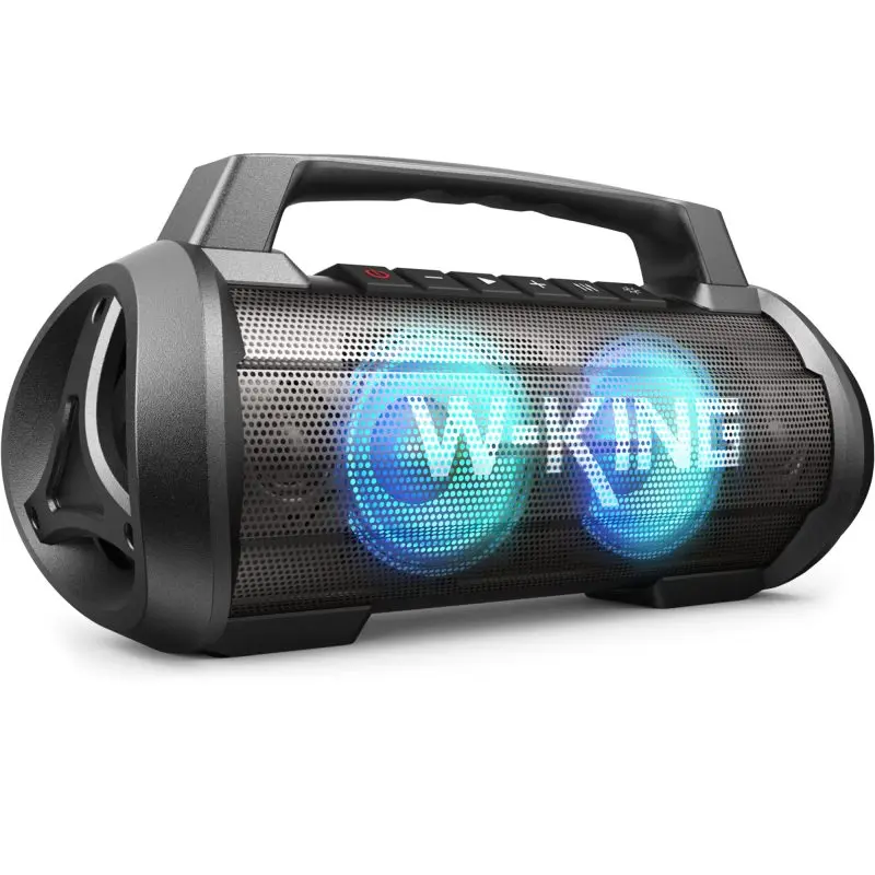 

W-KING HOT Selling 70W Large Output RGB Light Portable Outdoor Waterproof Bluetooth Speakers Supports Wired Mic/USB/TF Card/AUX