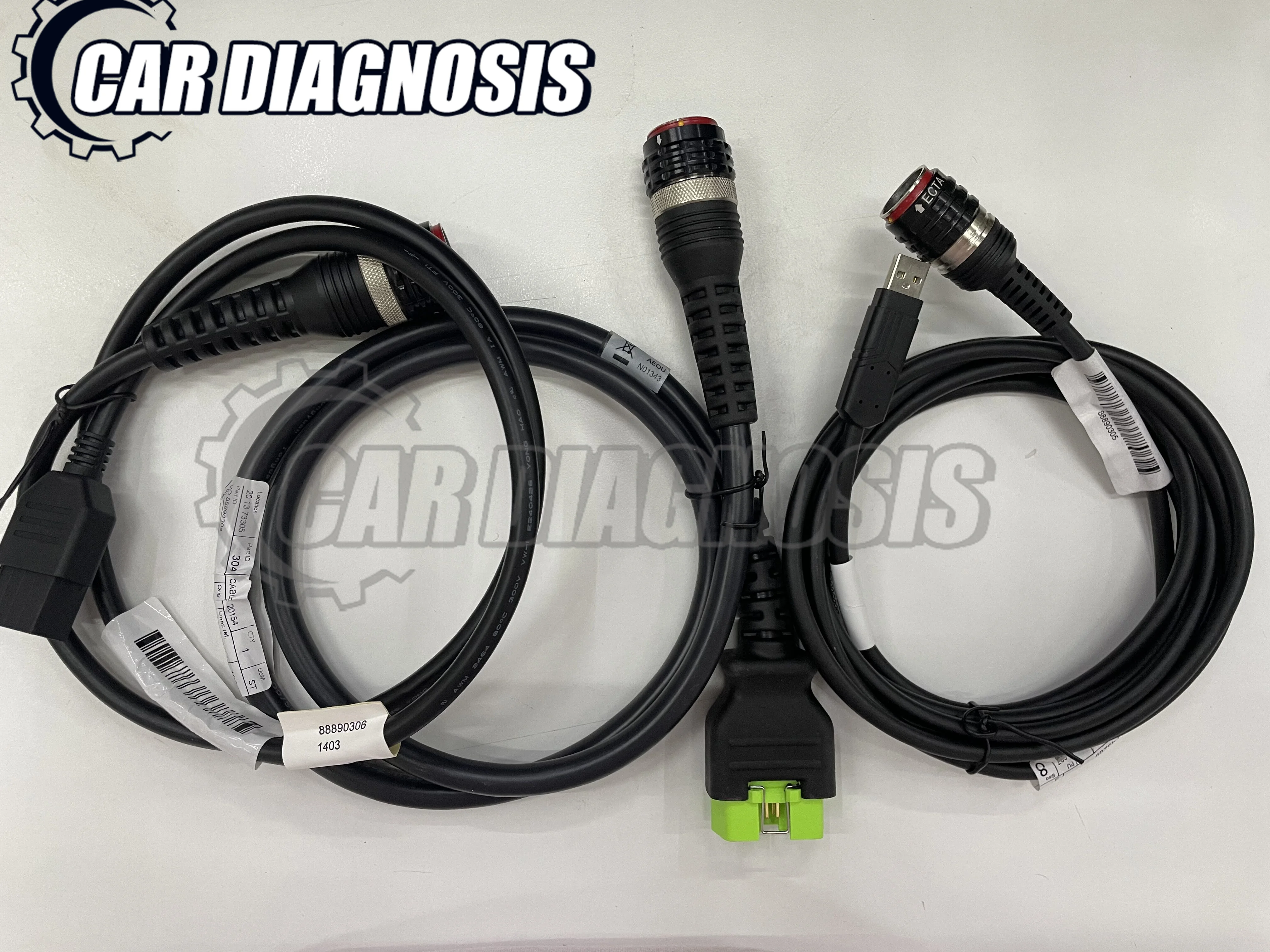 

16 Pin OBD+USB+8 Pin Transfer Cables for Volvo Vocom 888900300 Vocom II for Renault/UD Excavator Construction Truck Scanner