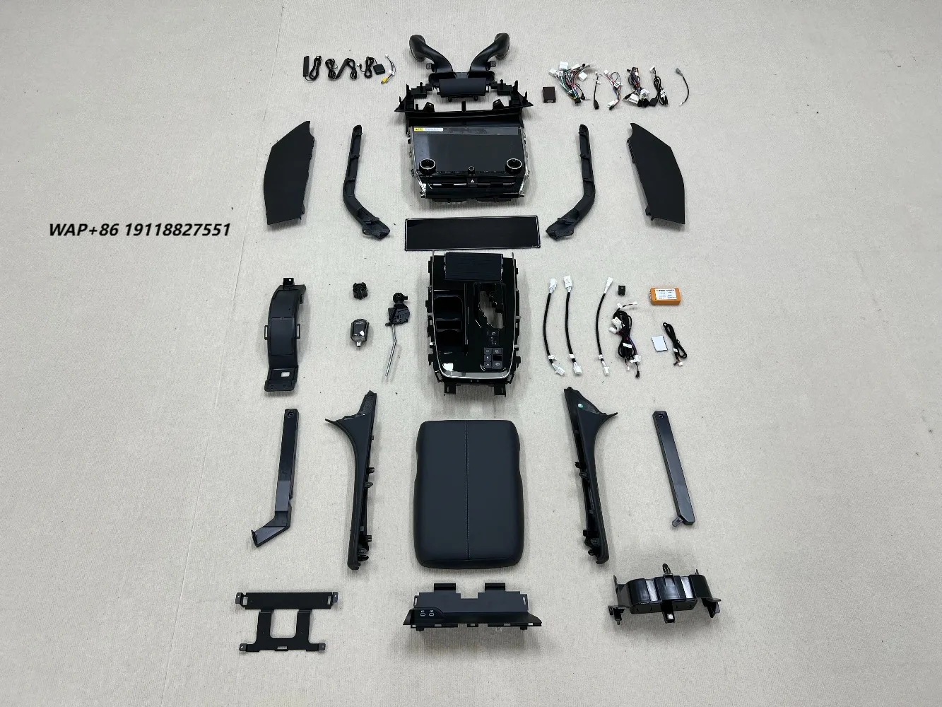 Interior for 2015-2020 ALPHARD AGH30 Series Upgrade to 2024 ALPHARD AGH40 Series Screen Center Console Gear Shift Panel Armrest