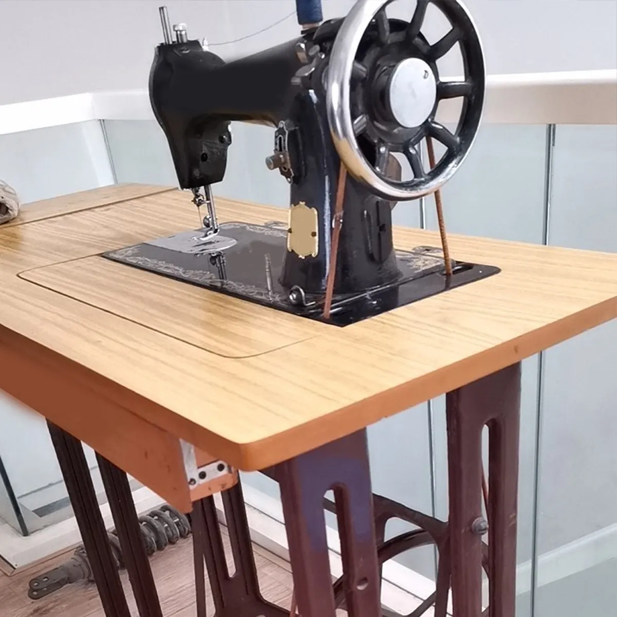 2Pcs Household Sewing Machine Belt for Manual Foot Operated Machines Easy to Measure Cut and Drill Sewing Machine