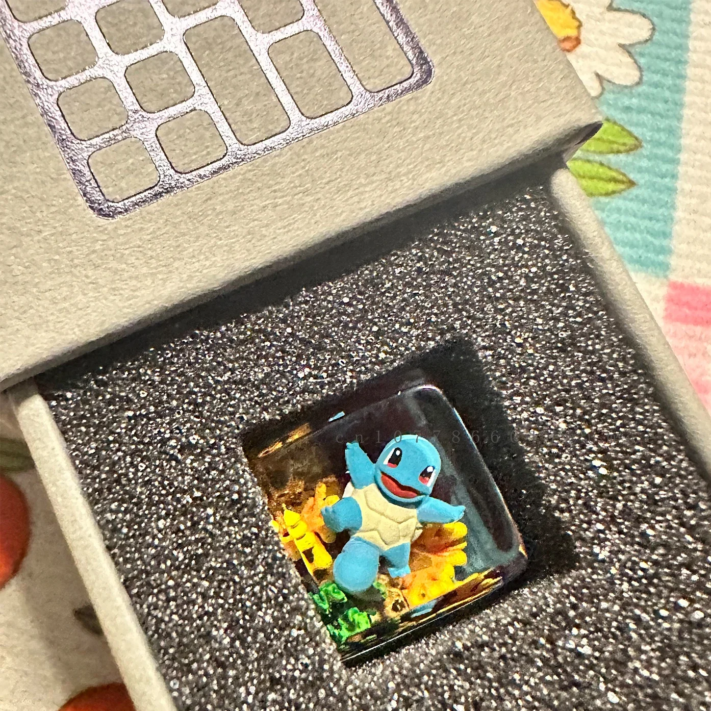 Japan Anime Pokemon Benutzerdefinierte Harz Micro Transparent KeyCap Squirtle Tastenkappen Mechanische Kreative Computer Tastatur Kappe Nettes Geschenk