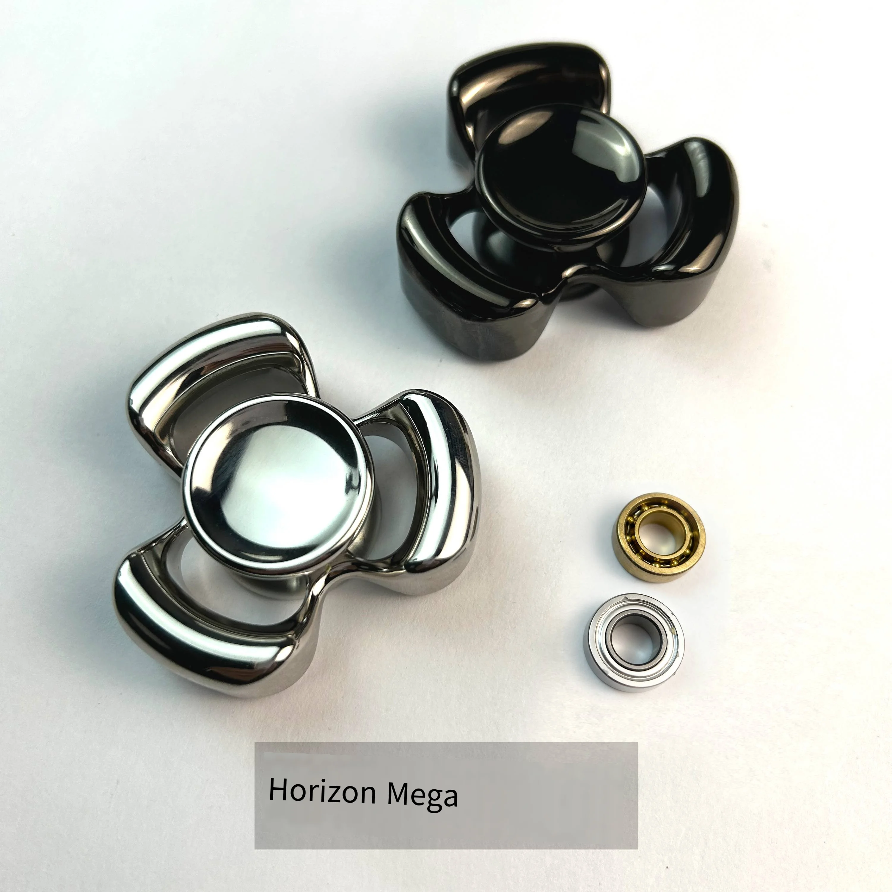 Dreiblättriger Horizon Mega Speed Hand Feel Type Fidget Spinner aus Edelstahl 304, Spielzeug zum Stressabbau