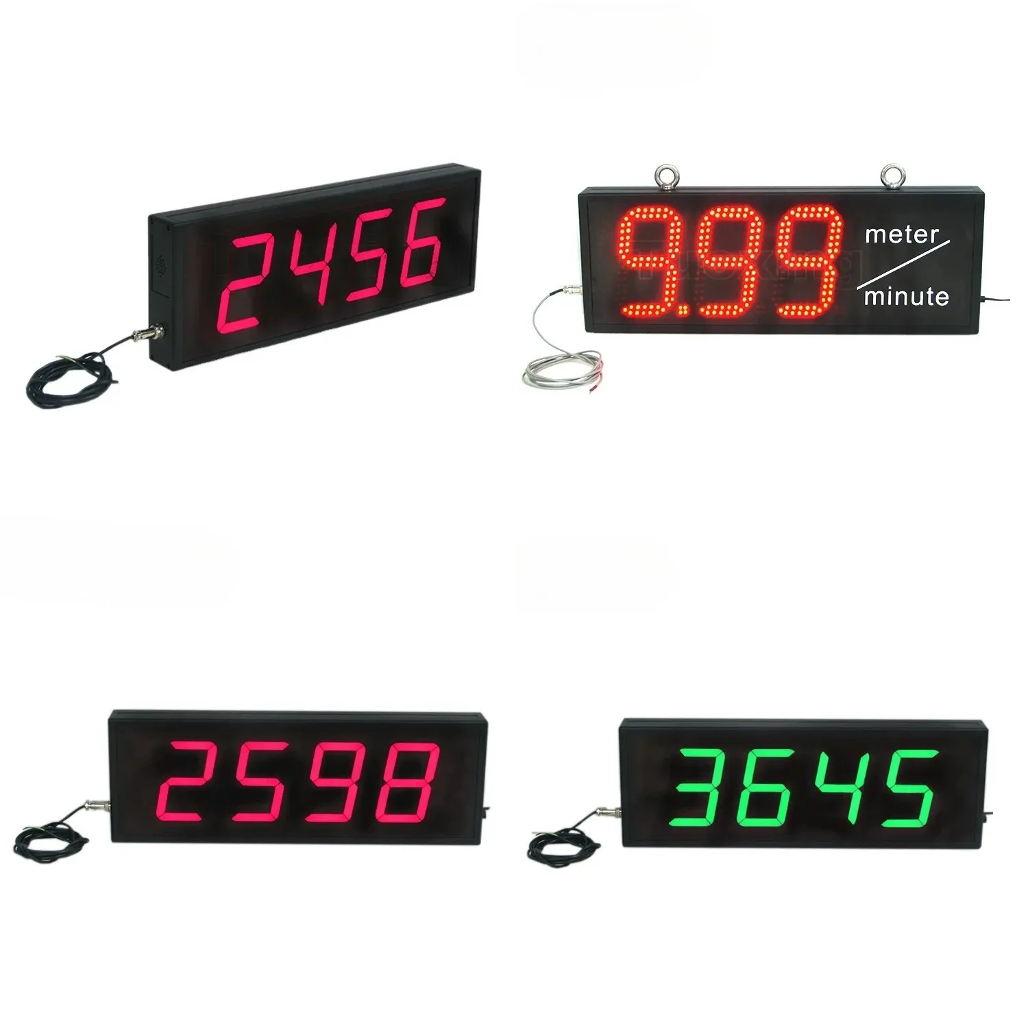 4 Inch LED Digital Count Up Timer Button Triggers Number Increases