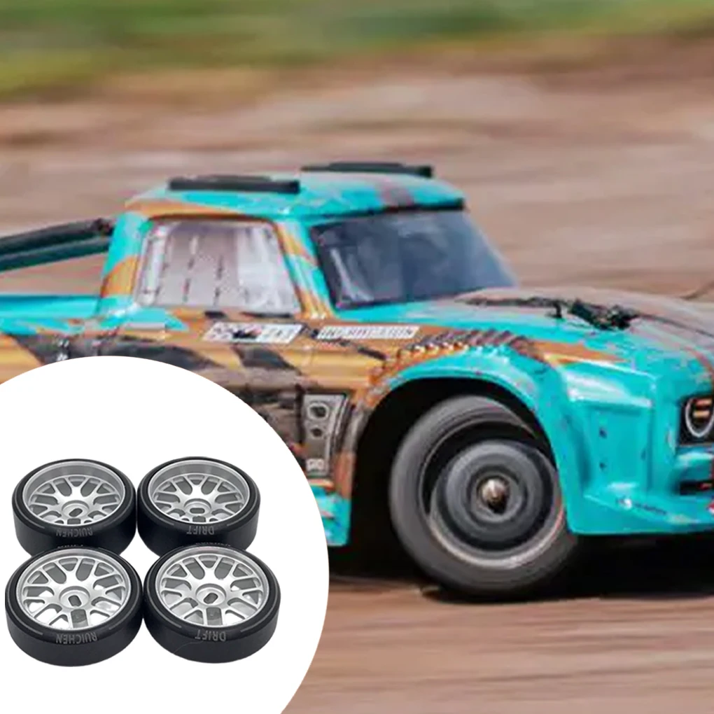 

4x 27mm Drift Tire Tyre Metal Wheel Rim For 1/28 Wltoys K969 K989 P929 Drift Tires For WLtoys