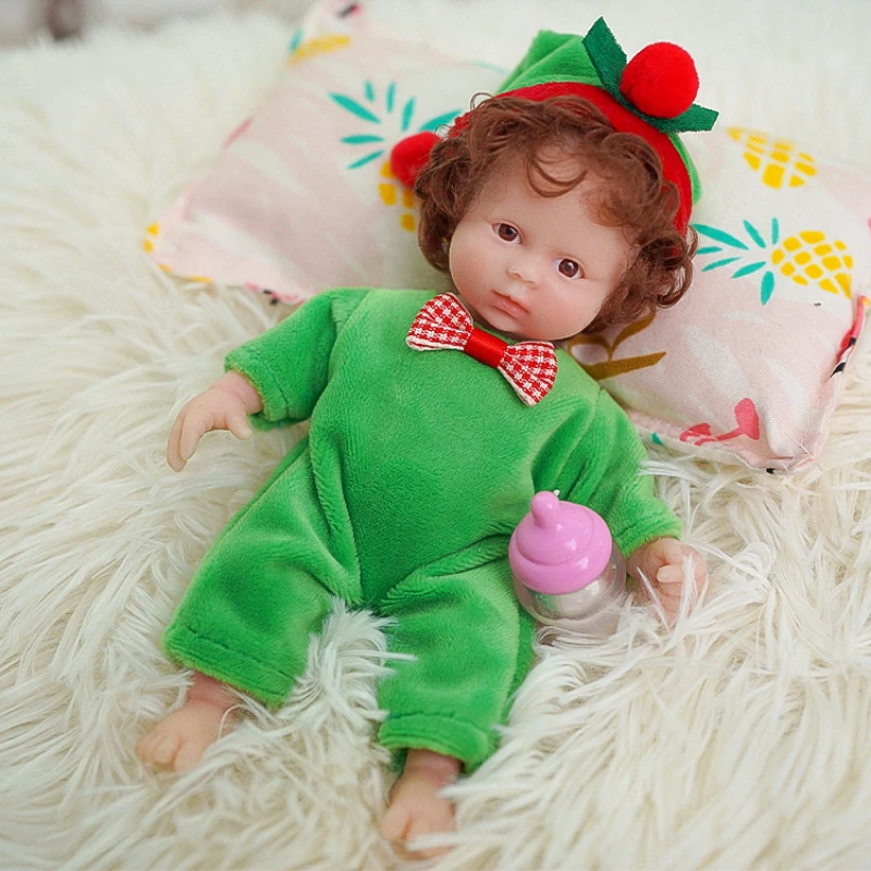 Newborn Mini reborn Baby Doll Realistic Newborn Silicone Full Body Cute Small Babies Realistic Simulation