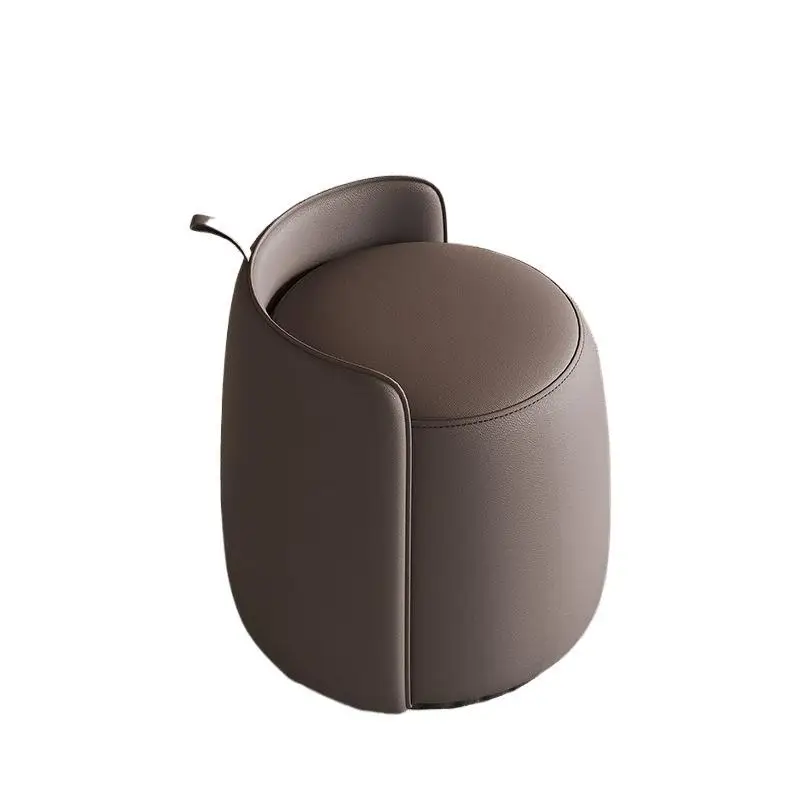 

Simple modern solid wood round stool bedroom makeup stool light luxury