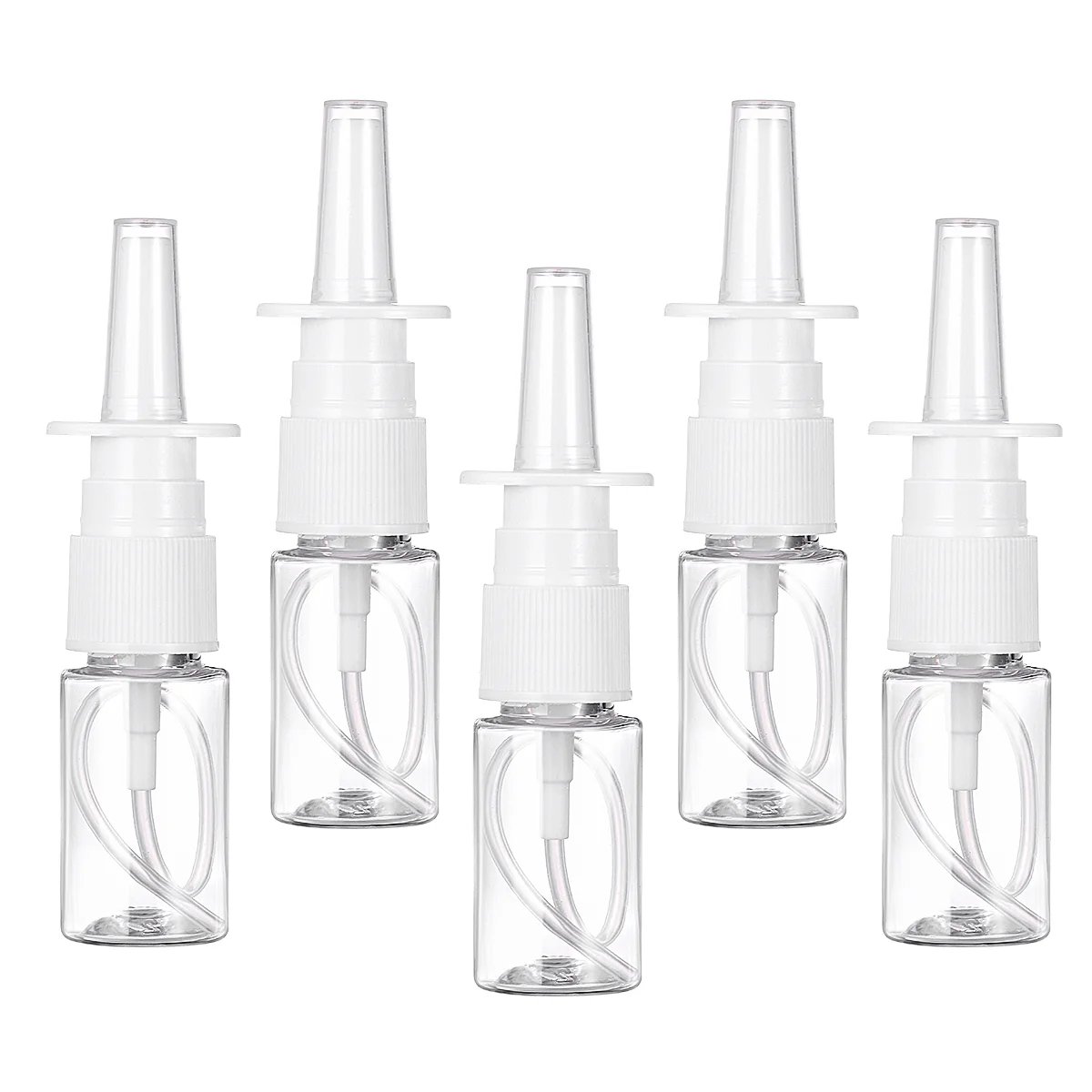 

HEALLILY 5 Pcs 10ml Portable Nasal Sprayer Bottle Refillable Fine Mist Bottles Empty Spray Bottles PET Plastic Bottles