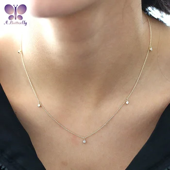 미니 일본 아코야 화이트 펄 목걸이, 14k 골드 걸쇠, 18 인치 AAAA + 5-6mm