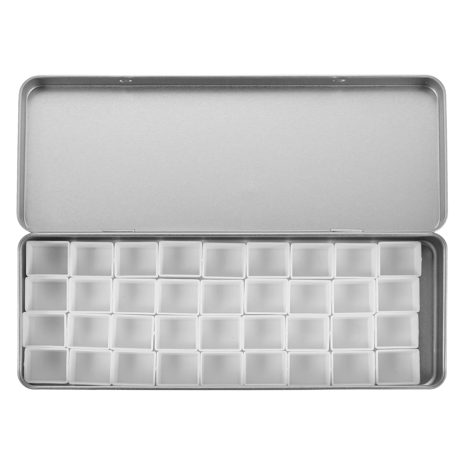

Travel Empty Watercolor Palette 36 Grid Portable Paint Palette Box Secure Lid Color Separation Watercolor Paint Case Compact