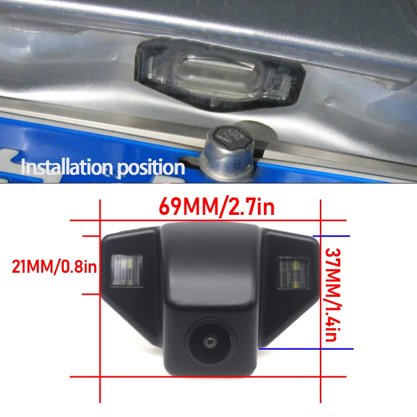 140° HD 1080P Starlight Night Vision Vehicle Plate Light Unit Rear View Camera For Honda CRV Odyssey Fit 2008~2011 2012 Car