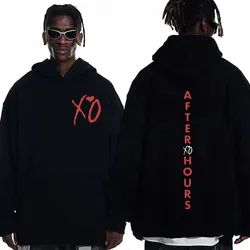 Singer The Weeknd Album Double Sided Printed Hoodie Men's Women's Fashion Hip Hop Hooded Sweatshirt Street Trend Loose Pullovers