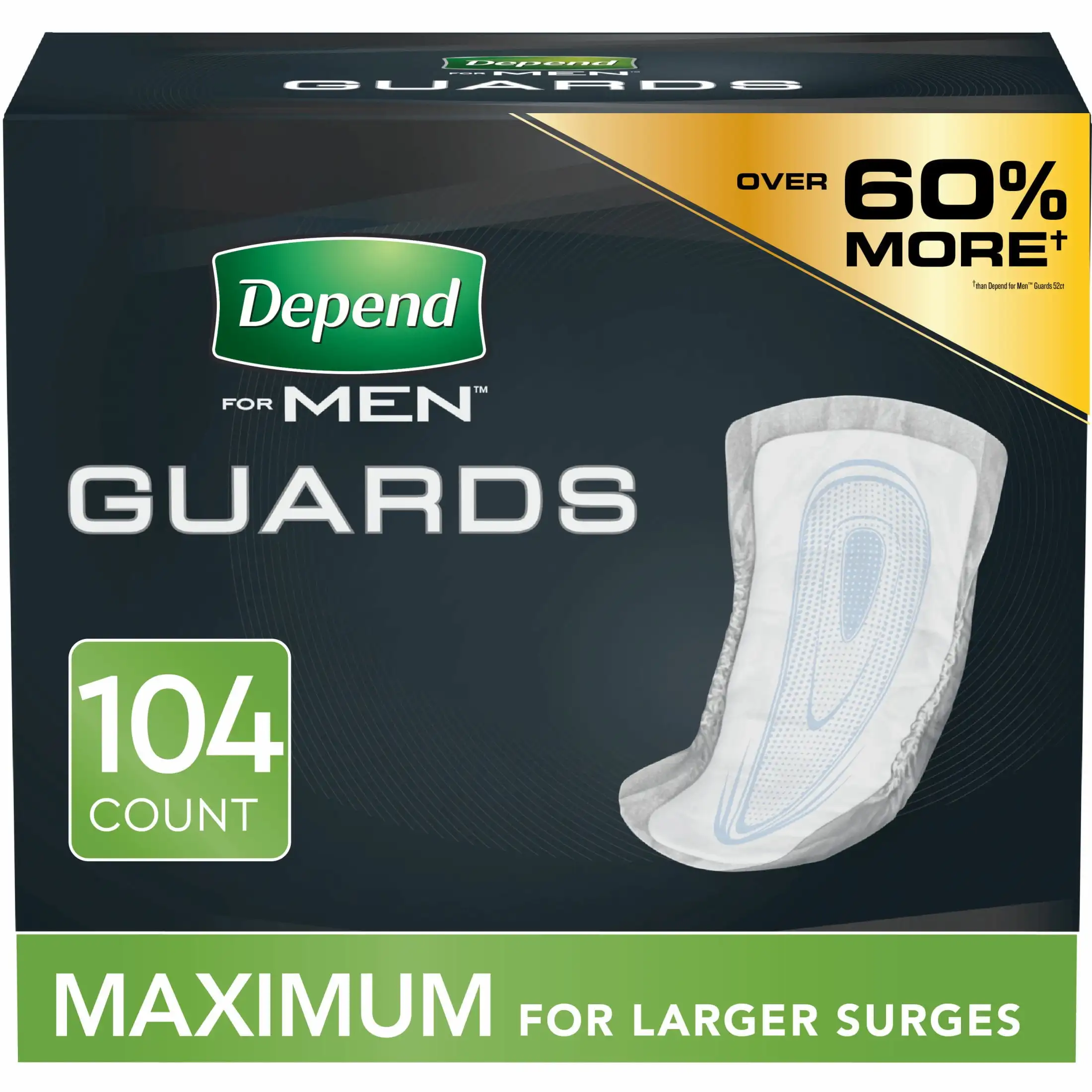 

Incontinence Guards/Incontinence Pads for Men/Bladder Control Pads, Maximum, 104ct
