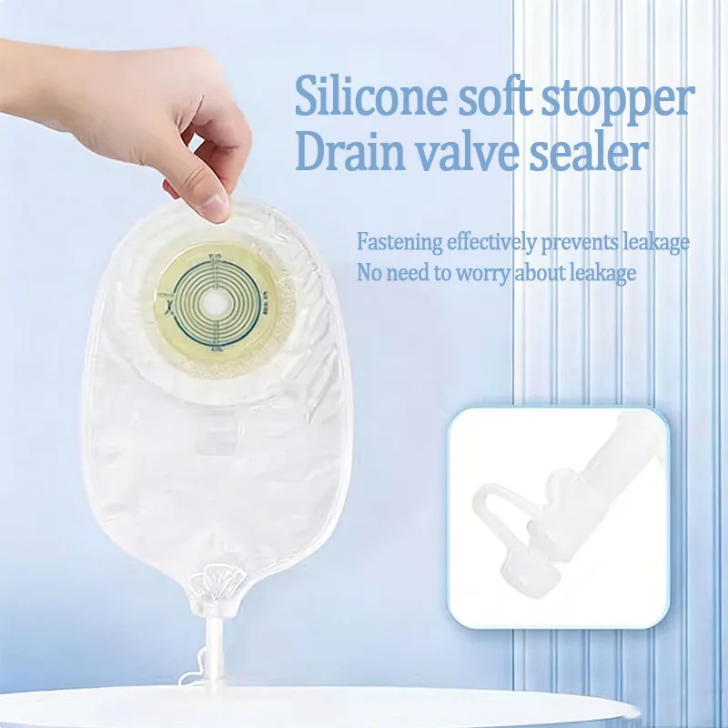 10Pcs One-Piece Urostomy Bag Hydrocolloid Base Plate Reduces Skin Irritation Disposable Stoma Care Pouch 20-45mm