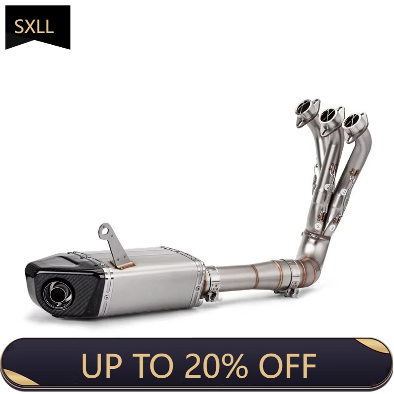 

SXLL MT09 FZ09 9 GT XSR900 2021- 2023 Motorcycle Exhaust Full System Carbon Fiber Tube Slide