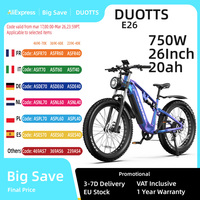DUOTTS E26 Electric Bicycle 750W Brushless Motor 48V20AH Battery Mountain Electric Bike 26 Inch Wide Tire Adult E-bike