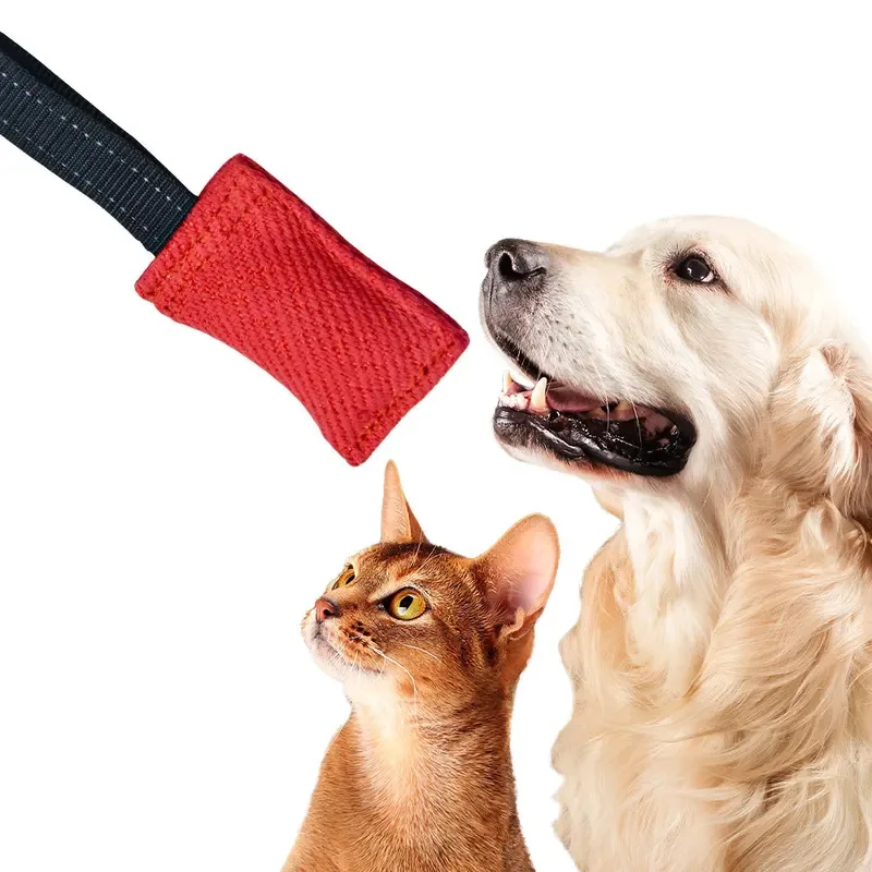 

Durable Dog Chew Tug of War Toy Interactive Training Teething Chew Stick for Puppies and Adult Dogs Tear Resistant Linen