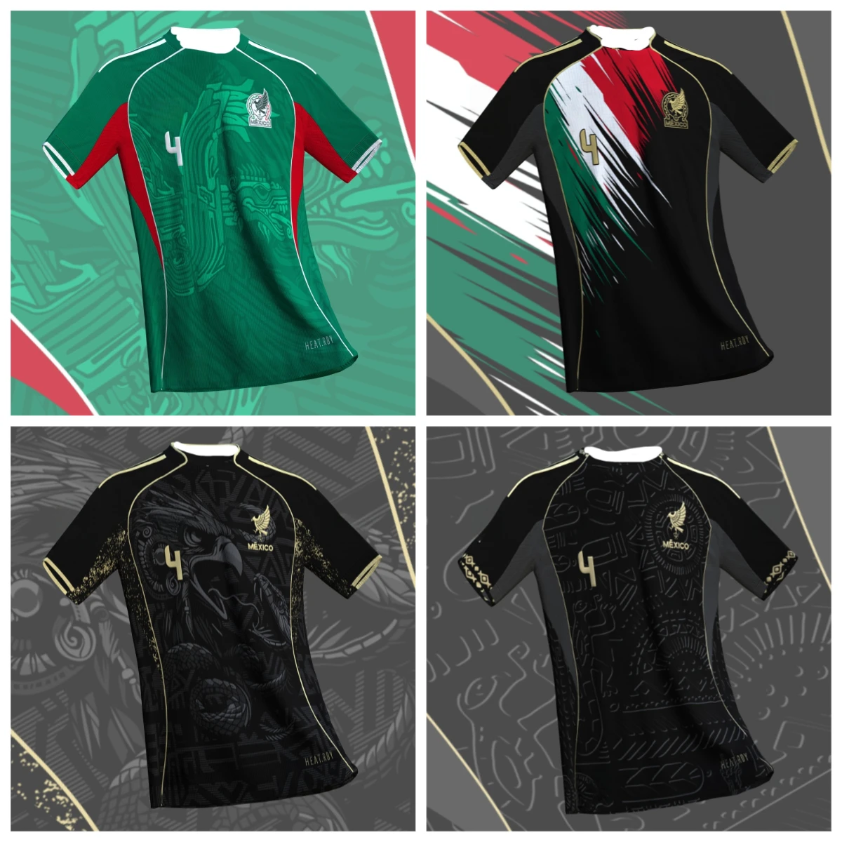 

The 25-26 Season Mexican Gold Cup Special Edition 3d Digital Printed Short-sleeved Men's and Women's Sports Outfits